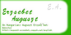 erzsebet auguszt business card